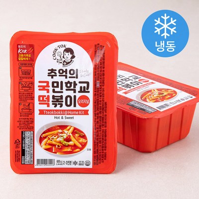  추억의 국민학교 떡볶이 오리지널 (냉동), 600g, 2개 _