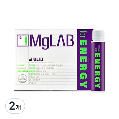 마그랩 동화약품 포 에너지 마시는 액상 글루콘산 마그네슘 영양제 고함량 비타민B 10p, 250ml, 2개