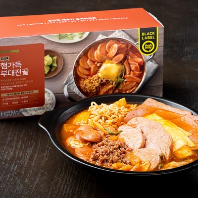 프레시지 더큰 햄가득 부대전골 밀키트, 868g, 1개_간편하고 맛있는 부대찌개 미리 준비하는 부대찌개밀키트