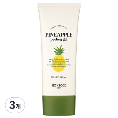 스킨푸드 파인애플 필링 젤, 100ml, 3개_쫀쫀 부드러운 피부를 위한 스킨푸드 필링젤 추천
