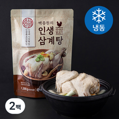 백종원 인생 삼계탕 (냉동), 1200g, 2팩_고기와 새콤한 김치 맛의 조합