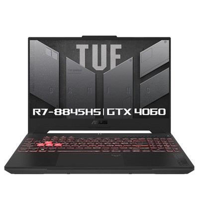  에이수스 2024 TUF 게이밍 A15 라이젠7 라이젠 8000 시리즈 지포스 RTX 4060, Mecha Gray, 512GB, 16GB, Free DOS, FA507UV-HQ095 