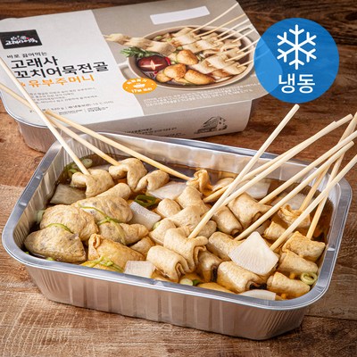  고래사어묵 바로 끓여먹는 꼬치어묵전골 & 유부주머니 2~3인분 (냉동), 520g, 1개 