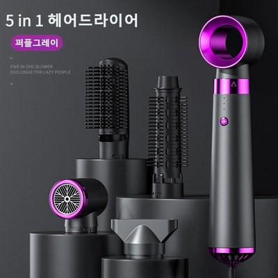  PYHO 800 W 5 in 1 멀티 에어 스타일러 브러쉬, 헤어드라이기 고데기 겸용 