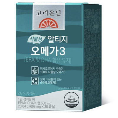 고려은단 퓨어 알티지 rTG 오메가3 60캡슐, 30정, 1개