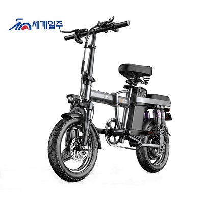 세계일주 접이식 전기자전거 350W 48V 10A 35km전동 접이식 배달용 출퇴근 경량형 CK55, 8A(35km)