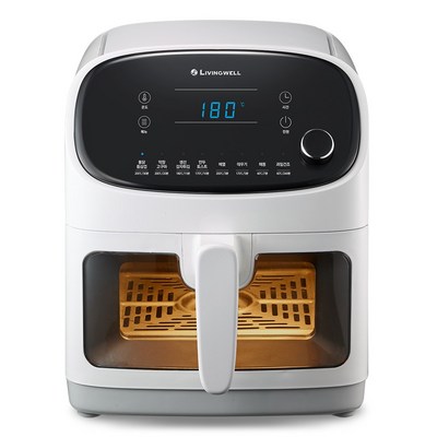 리빙웰 투명 에어프라이어 디지털 YD-55K07B, 화이트