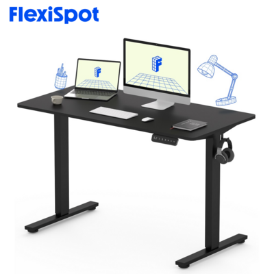 FlexiSpot 전동 모션 데스크 컴퓨터책상 높이조절책상 A/S 5년 높이690-1100mm 1200 학생책상 낮은 높이 사무실책상 게이밍책상 EF1, 블랙_건강과 생산성을 동시에 챙기는 퍼시스 모션데스크