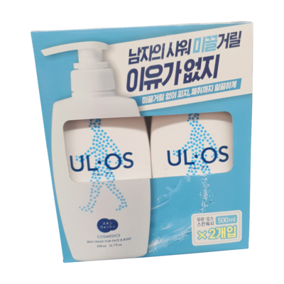 우르오스 스킨워시 500ml 2개입 SKIN WASH 페이스 바디 클렌저, 2개_우르오스바디워시로 청량한 여름 피부 관리 시작하세요