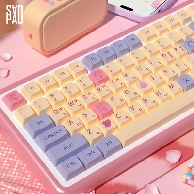 XDA 마시멜로우 한글각인 키캡 PBT 기계식 키보드 키캡 (129키), 1.Only Keycaps, 일반형_키캡 추천