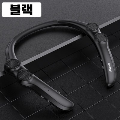 PYHO 무선이어폰 블루투스이어폰 넥밴드블루투스이어폰 운동하다 게이밍이어폰, 블랙
