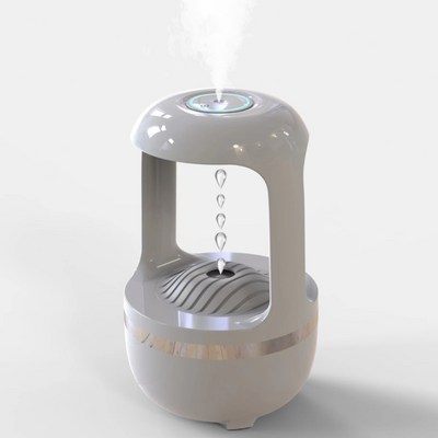 헤몬 물멍 미니가습기 휴대용 사무실 책상 usb 가습기 500ml, 화이트