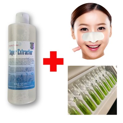 [미국수입] 슈퍼엑스로션 350ml+엑스로션 전용솜 50매+모공앰플 10바이알 보떼 크리스티에 슈퍼익스트랙터 피지연화제 Beaute Christie Super Extractor, 350ml, 1개