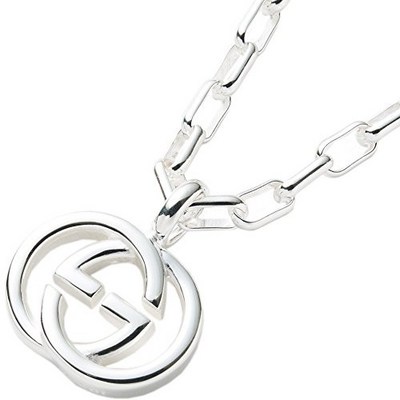 구찌 GUCCI 넥크리스 펜던트 맨즈 레이디스 더블G 실버 295710 J8400 8106