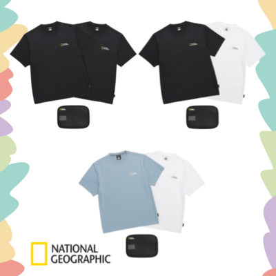 국내매장판 2024 S/S 내셔널지오그래픽 반팔 1+1팩 3종 택1_Explore the World in Style with National Geographic Apparel