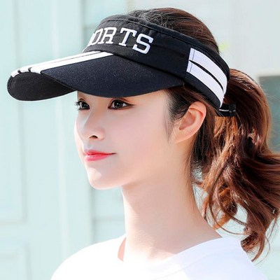 이뿌니 삼색라인스포츠썬캡 여성썬캡 여성모자 남여공용썬캡 테니스모자