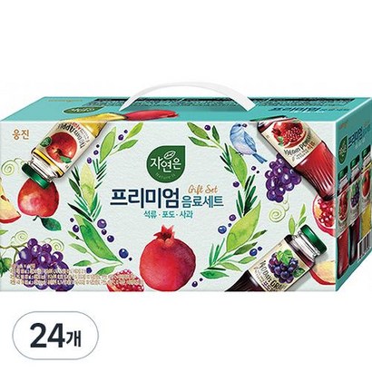 자연은 프리미엄 음료세트, 180ml, 24개