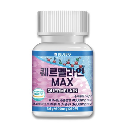 식약청 퀘르세틴 브로멜라인 퀘르멜라인 600mg 60정 케르세틴, 1개