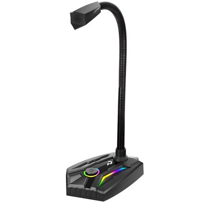 로이체 RGB LED 게이밍 USB 구즈넥 스탠드 마이크, RSM-G200, 혼합색상