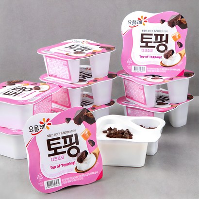 요플레 토핑 다크초코, 125g, 12개