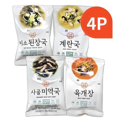 초간단 간편국 동결건조 블럭 국 4P, 1개, 40g