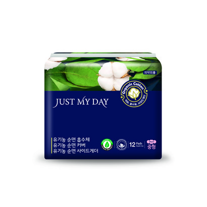 저스트마이데이 유기농 순면생리대 중형