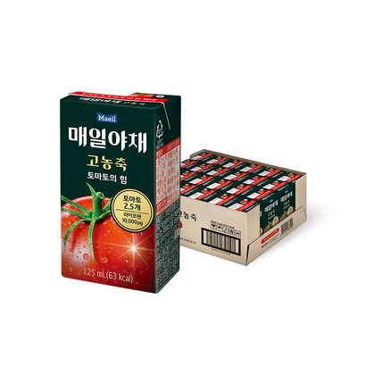 매일유업 매일야채 고농축 토마토의 힘, 125ml, 24개