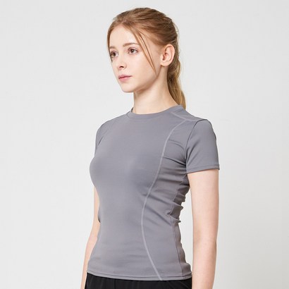 리나라인 여성용 베이직 라운드 숏 슬리브 티셔츠 CSS 06