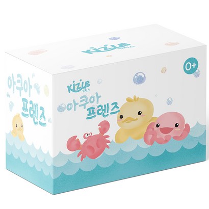 키저스 유아용 아쿠아 프렌즈 목욕놀이 인형 6종