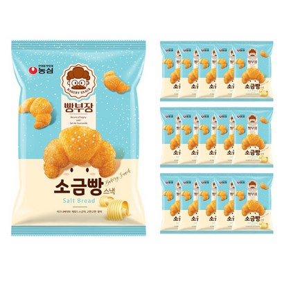 농심 빵부장 소금빵, 55g, 16개