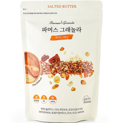 키토제니 파머스 그래놀라 솔티드버터 시리얼, 150g, 1개