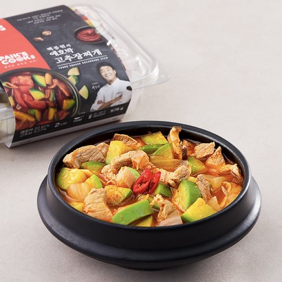 빽쿡 백종원의 애호박 고추장 찌개 밀키트, 575g, 1개