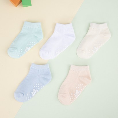 롤리트리 키즈 유아동 파스텔 스니커즈 양말 5켤레
