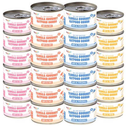 탐사 고메 캣푸드 버라이어티 4가지맛 믹스90g*24 입, 혼합맛, 1박스, 90g