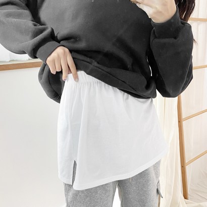 가비진 여성 페이크 레이어드 스커트