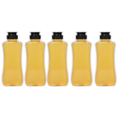 리빙패밀리 원터치 꿀병 용기 블랙뚜껑, 500ml, 5개