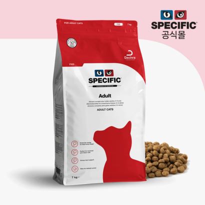[안전한 유럽산] 스페시픽 공식몰 캣어덜트 7kg 고양이 대용량 수입 건식 사료 다이어트 유리너리 오메가3 변비, 1개