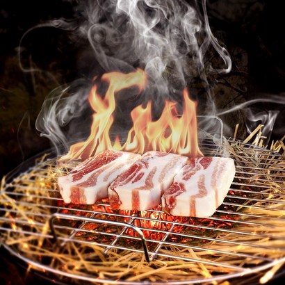 짚불삼겹살 볏짚 초벌구이 삼겹살, 500g, 4개