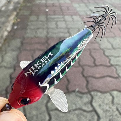 니켄 이카키드 73 83 실리콘 지느러미 케이무라 야광 수평 쭈꾸미 에기, 63mm, #수박, 1개