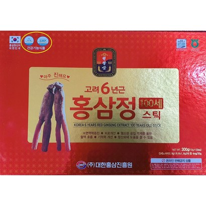 천왕삼 고려 6년근 홍삼정 100세 스틱 10g x 30개입, 1박스, 300g