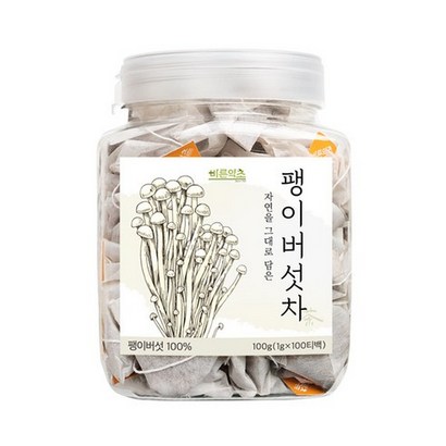 바른약초 팽이버섯차 삼각티백