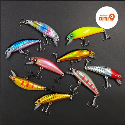 미끼유 헤비 싱킹 미노우 쏘가리 배스 꺽지 6.5g, 1.폴리핑크(M05P), 1개