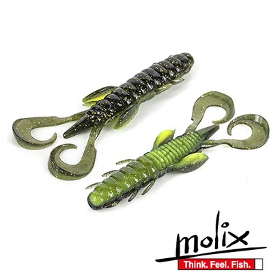 몰릭스 프리키 크로우 4인치 Molix Freaky Craw 4" 크로우웜 프리리그, 30-Orange Pumpkin