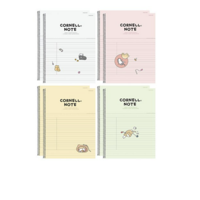 핑크풋 1500 냥냥 코넬 원링 노트 4종