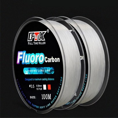 Fluoro 민물 바다 낚시줄 카본 목줄 라인, 2.0호, 투명