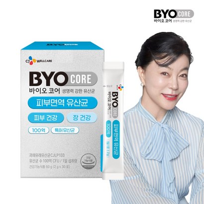 CJ 바이오코어 피부면역 유산균 30p, 60g, 1개