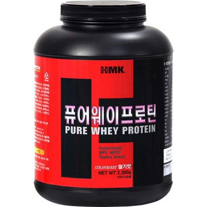 HMK 퓨어웨이프로틴 2.3kg 딸기맛 헬스보충제 유청단백질 프로틴 쉐이크 헬스맨코리아, 1개, 2300g