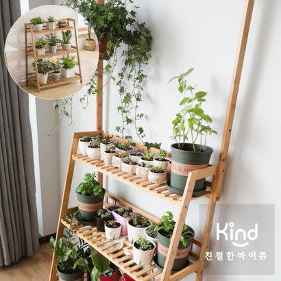 친절한마이쮸 원목 화분거치대 베란다 화분선반 진열대 정리대 리뷰후기