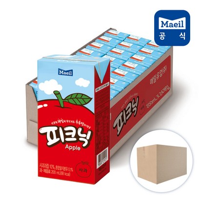 [매일유업] 피크닉 사과 200ml, 24개