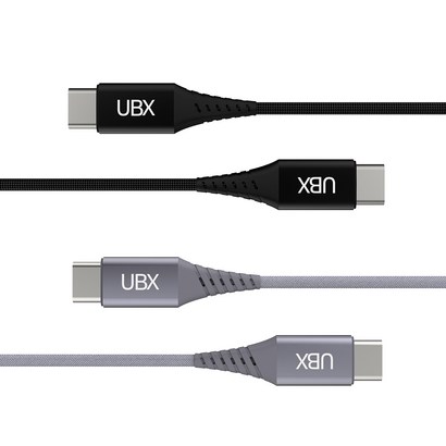 UBX 우븐 패브릭 C to C 60W 초고속 충전 케이블